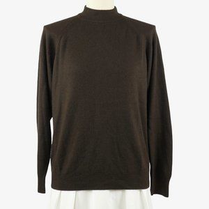 Designers Originals Dark Brown Acrylic Mock Neck Top